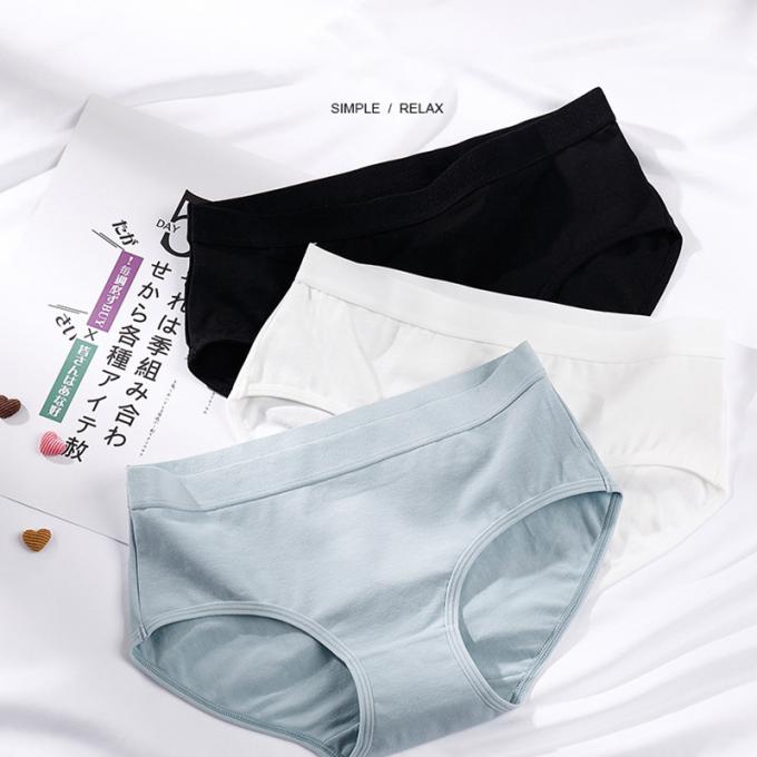 Ropa interior del período del tamaño extra grande de las bragas de las mujeres de la muchacha preciosa respirable del estudiante de la cintura de la muchacha al por mayor del algodón medio de Traceless
