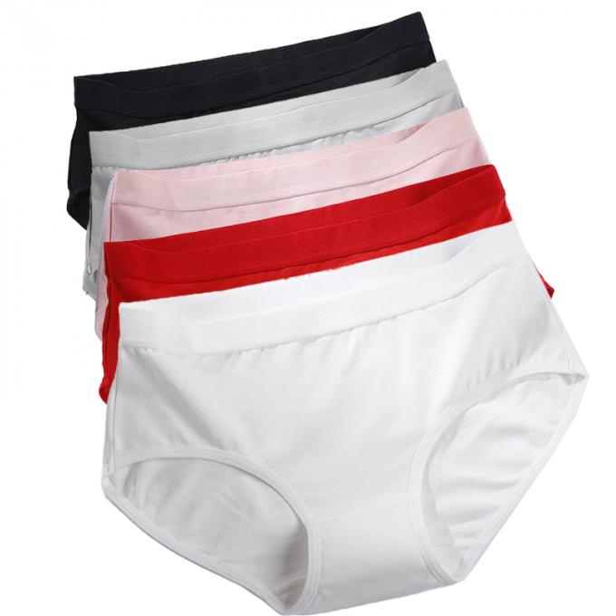 Ropa interior del período del tamaño extra grande de las bragas de las mujeres de la muchacha preciosa respirable del estudiante de la cintura de la muchacha al por mayor del algodón medio de Traceless