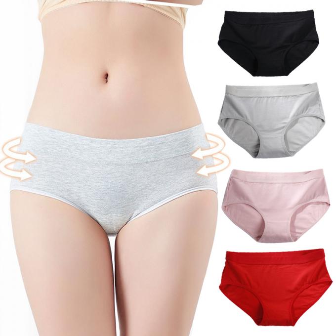Ropa interior del período del tamaño extra grande de las bragas de las mujeres de la muchacha preciosa respirable del estudiante de la cintura de la muchacha al por mayor del algodón medio de Traceless