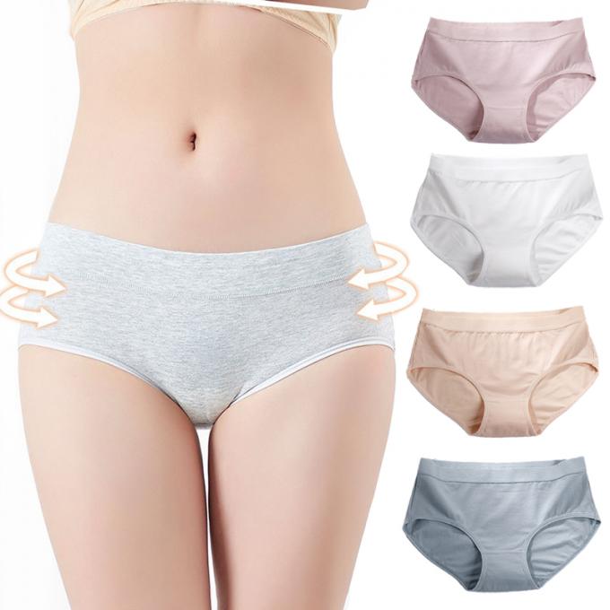 Ropa interior del período del tamaño extra grande de las bragas de las mujeres de la muchacha preciosa respirable del estudiante de la cintura de la muchacha al por mayor del algodón medio de Traceless