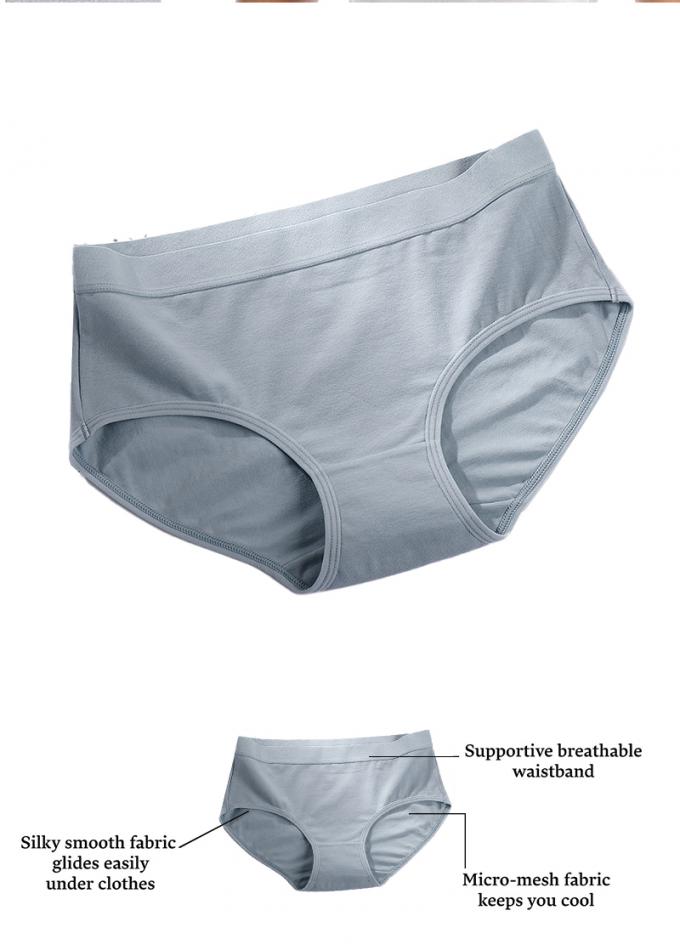 Ropa interior del período del tamaño extra grande de las bragas de las mujeres de la muchacha preciosa respirable del estudiante de la cintura de la muchacha al por mayor del algodón medio de Traceless
