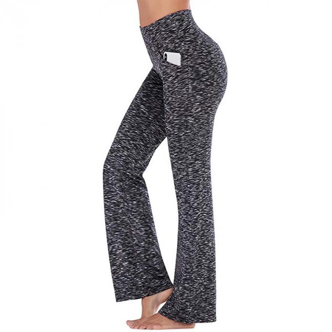 2021 altos pantalones de la yoga de la aptitud de Waisted menosprecian para estirar la yoga inconsútil Legging de la pierna de los pantalones del tamaño extra grande casual amplio de las mujeres