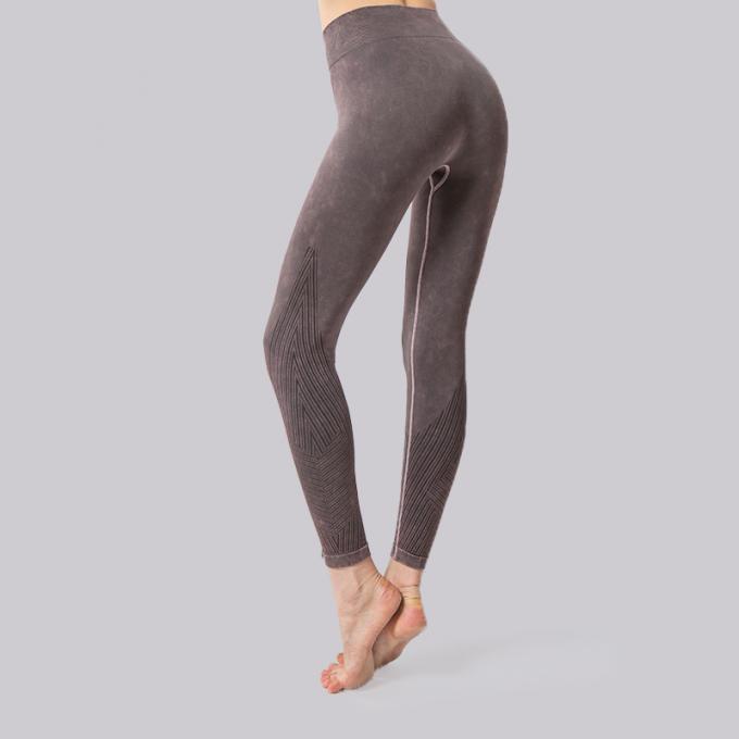 Control de barriga de los pantalones de la yoga de la cintura alta de las mujeres de encargo del OEM que adelgaza los pantalones de la yoga del botín del entrenamiento de las polainas del botín