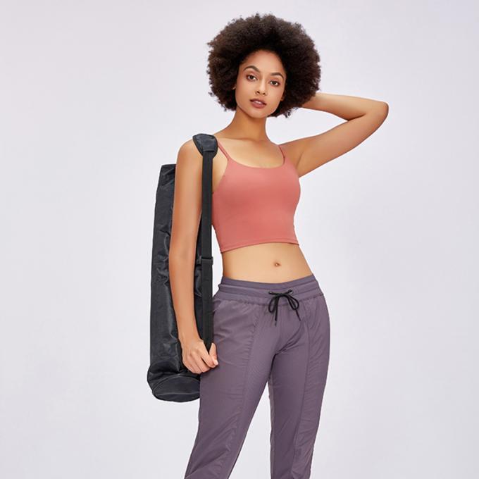 Saling caliente Wirefree rellenó las camisetas sin mangas con tirante y espalda descubierta del entrenamiento del gimnasio de la ayuda media de la moda de la yoga del deporte de las mujeres de alta calidad de funcionamiento del sujetador