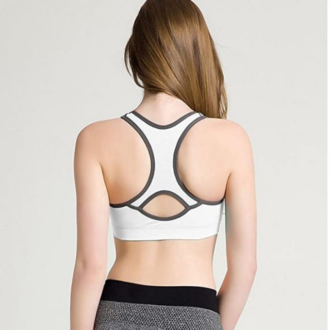 Camisetas sin mangas sólidas a prueba de choques de la Rápido-sequedad de Wicking de la ropa interior de la aptitud corriente de las mujeres del sujetador de los deportes de la moda del color de Macaron