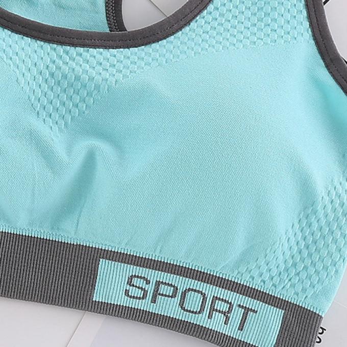 Camisetas sin mangas sólidas a prueba de choques de la Rápido-sequedad de Wicking de la ropa interior de la aptitud corriente de las mujeres del sujetador de los deportes de la moda del color de Macaron