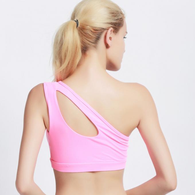La moda se divierte el sujetador sólido a prueba de choques de las camisetas sin mangas de la yoga de la Rápido-sequedad de Wicking de la ropa interior de la aptitud corriente de las mujeres