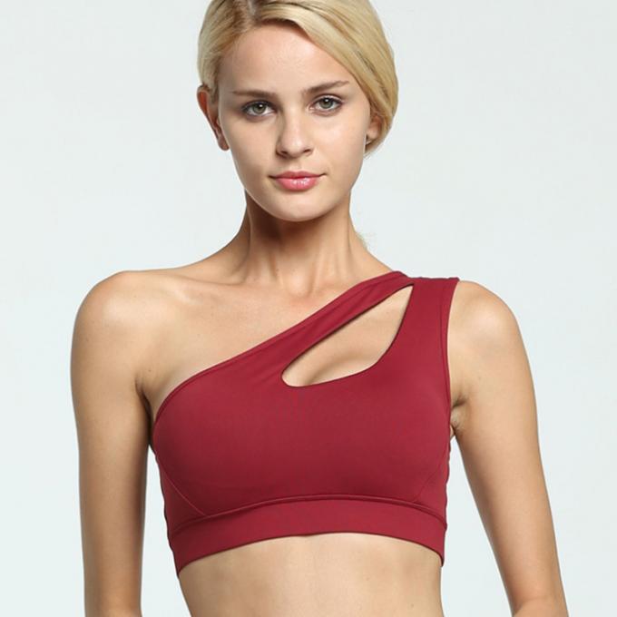 La moda se divierte el sujetador sólido a prueba de choques de las camisetas sin mangas de la yoga de la Rápido-sequedad de Wicking de la ropa interior de la aptitud corriente de las mujeres