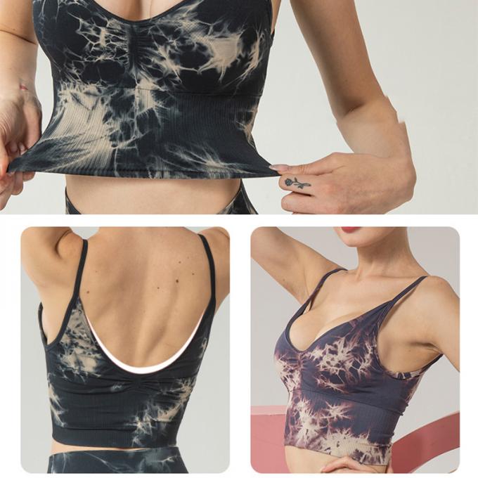 El top sin mangas del algodón del deporte de Racerback de la cosecha básica caliente de Saling para el lazo de las camisetas sin mangas de la cosecha de la cruz de la Alto-ayuda de las mujeres muere sujetador de los deportes