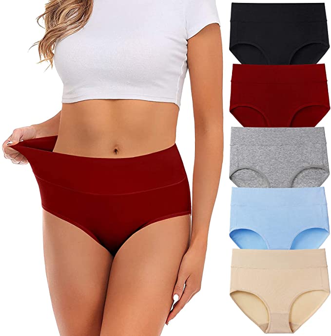 Mediados de tamaño extra grande completo suavemente respirable de la ropa interior de las mujeres del algodón de la subida de las mujeres al por mayor breve para las bragas atractivas del algodón de las mujeres