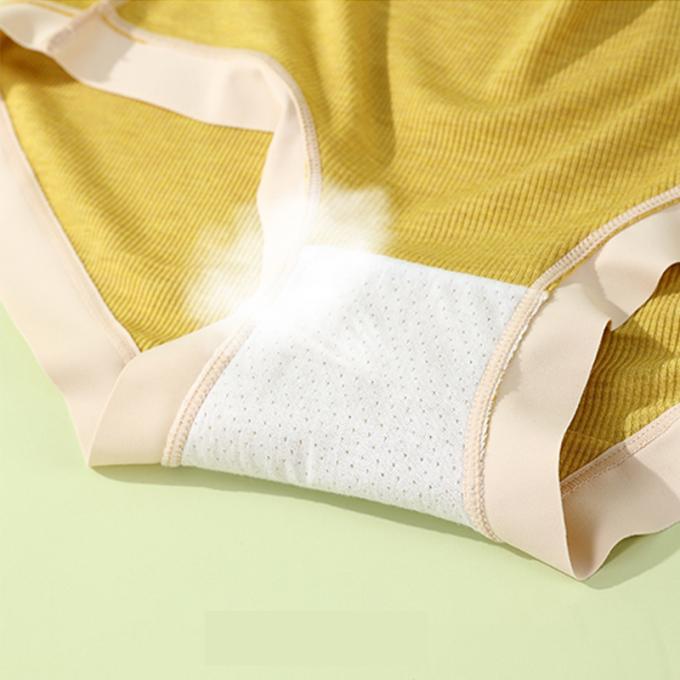 La ropa interior respirable del tamaño extra grande de la cintura de la muchacha al por mayor del algodón medio de Traceless 3 capas se escapa las bragas de las mujeres de la prueba