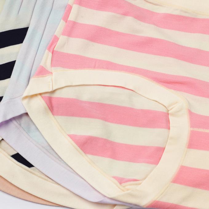 Bragas rayadas modales al por mayor para la ropa interior respirable cómoda de las mujeres del tamaño extra grande del estilo japonés de las señoras