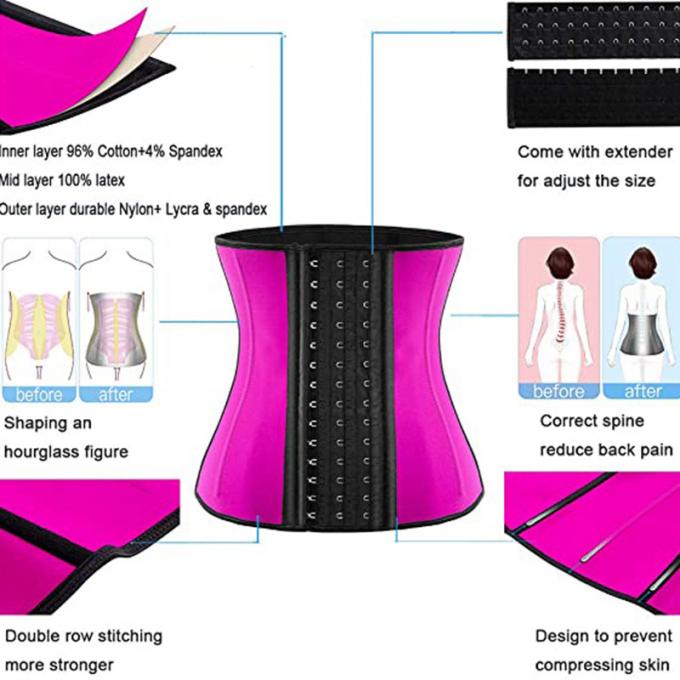 Regalo al por mayor del tamaño extra grande de la talladora del cuerpo del reloj de arena de los corsés de la faja del deporte del látex de Underbust de las mujeres para las fajas de la cintura de la mamá