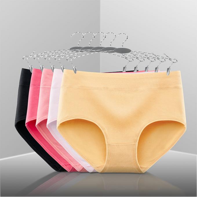 Mediados de tamaño extra grande completo suavemente respirable de la ropa interior de las mujeres del algodón de la subida de las mujeres al por mayor breve para las bragas atractivas del algodón de las mujeres