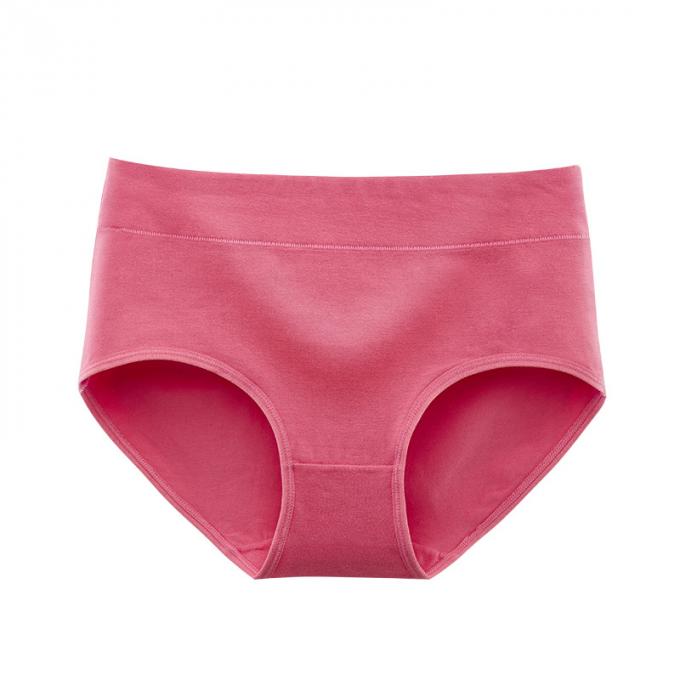 Mediados de tamaño extra grande completo suavemente respirable de la ropa interior de las mujeres del algodón de la subida de las mujeres al por mayor breve para las bragas atractivas del algodón de las mujeres