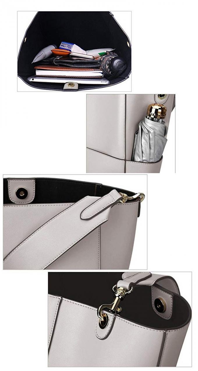 El alto europeo y americano del bolso de cuero de las mujeres del hombro del zurriago de la oficina de la bolsa de asas formó el cuero de las bolsas de asas