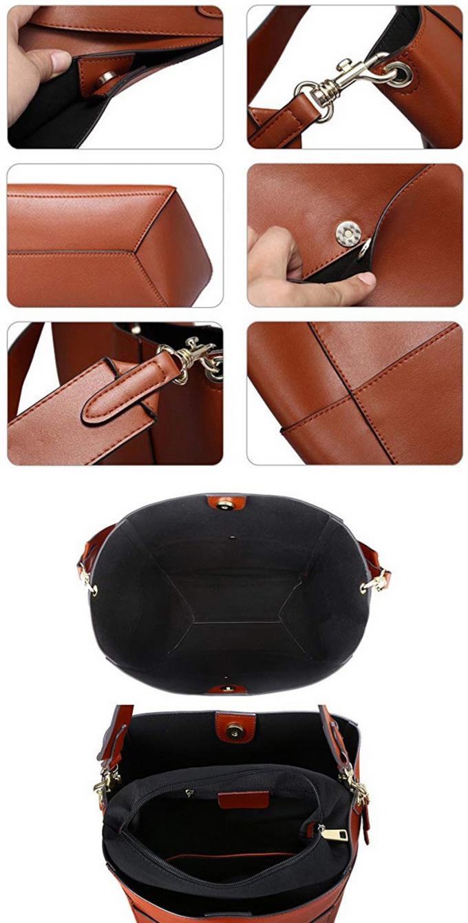 El alto europeo y americano del bolso de cuero de las mujeres del hombro del zurriago de la oficina de la bolsa de asas formó el cuero de las bolsas de asas