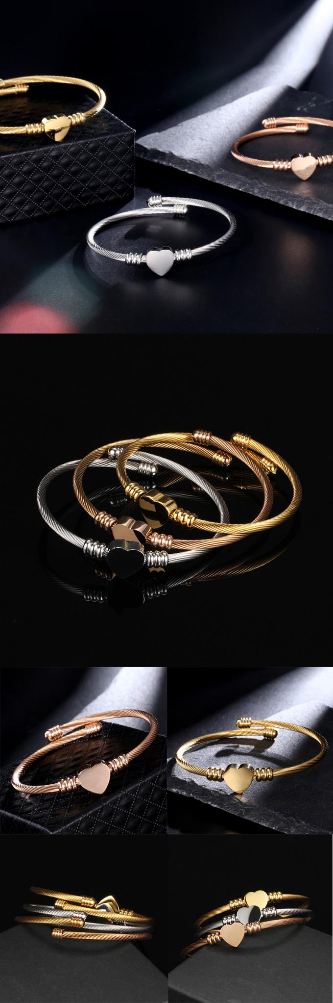 El oro de acero inoxidable de la pulsera de los brazaletes de los diseñadores de los brazaletes de la moda plateó a mujeres del brazalete