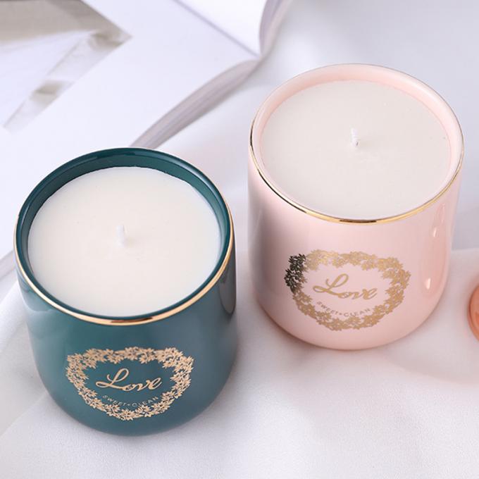 La cera natural Rose Jasmine Scent Luxury de la soja mira al trasluz la venta al por mayor de Valentine Day Weddings Scented Candles del cumpleaños del día de la madre