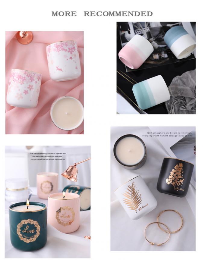 La cera natural Rose Jasmine Scent Luxury de la soja mira al trasluz la venta al por mayor de Valentine Day Weddings Scented Candles del cumpleaños del día de la madre