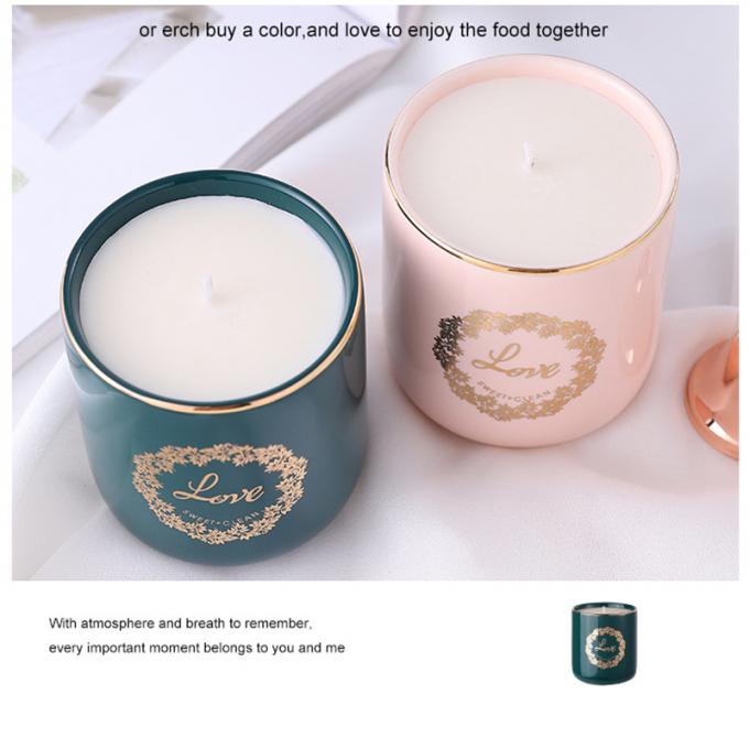 La cera natural Rose Jasmine Scent Luxury de la soja mira al trasluz la venta al por mayor de Valentine Day Weddings Scented Candles del cumpleaños del día de la madre