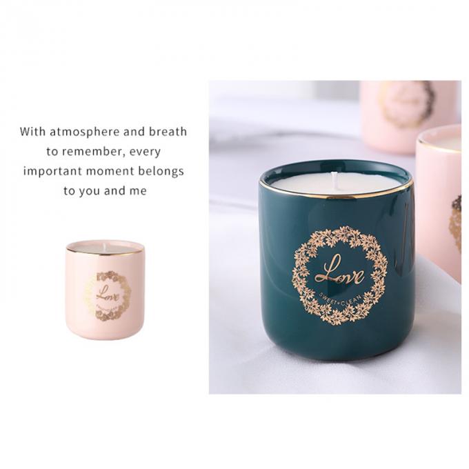 La cera natural Rose Jasmine Scent Luxury de la soja mira al trasluz la venta al por mayor de Valentine Day Weddings Scented Candles del cumpleaños del día de la madre
