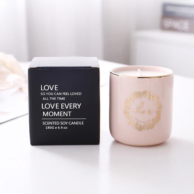 La cera natural Rose Jasmine Scent Luxury de la soja mira al trasluz la venta al por mayor de Valentine Day Weddings Scented Candles del cumpleaños del día de la madre