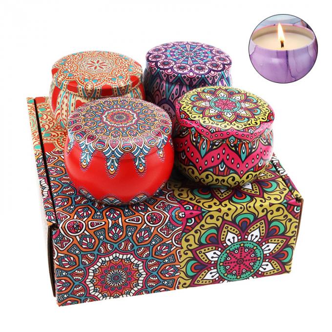 La duración sin humo respetuosa del medio ambiente de Rose Jasmine Scent Mother Day Birthday Valentine Weddings Soy Candle Long sospechó a Tin Candles