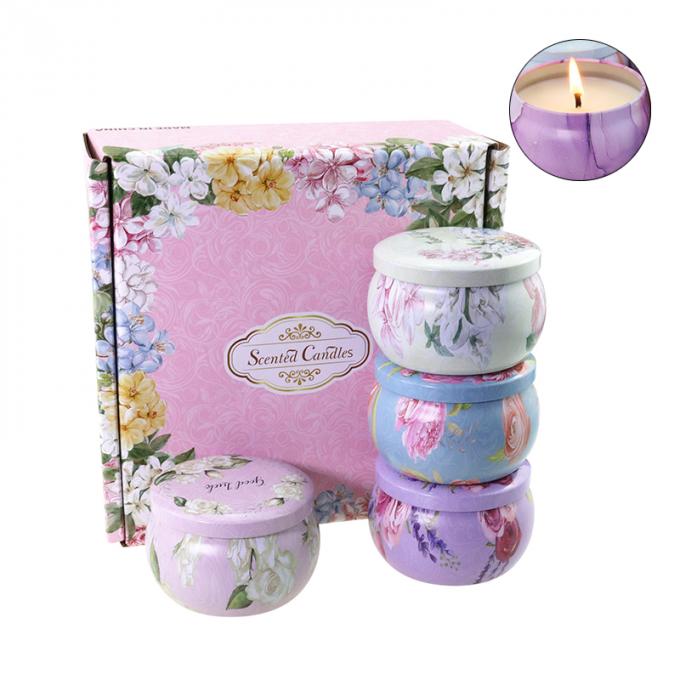 La duración sin humo respetuosa del medio ambiente de Rose Jasmine Scent Mother Day Birthday Valentine Weddings Soy Candle Long sospechó a Tin Candles