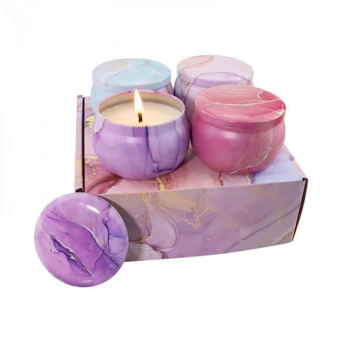 La duración sin humo respetuosa del medio ambiente de Rose Jasmine Scent Mother Day Birthday Valentine Weddings Soy Candle Long sospechó a Tin Candles