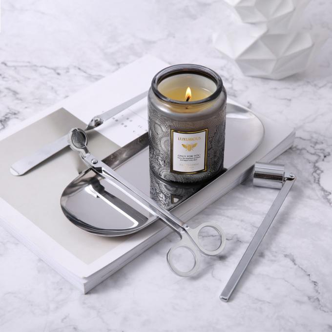 La etiqueta privada sospechada las velas modificada para requisitos particulares Saling caliente de la cera de la soja de Amber Glass Jar Candles Scented de madera de la cera sospechó las velas de lujo