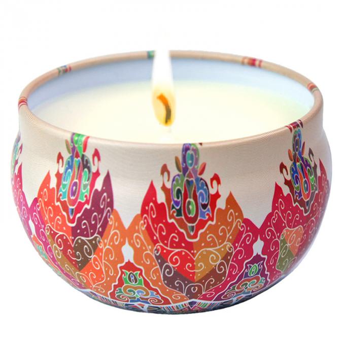 La duración sin humo respetuosa del medio ambiente de Rose Jasmine Scent Mother Day Birthday Valentine Weddings Soy Candle Long sospechó a Tin Candles