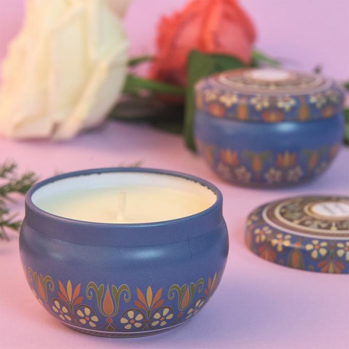 La duración sin humo respetuosa del medio ambiente de Rose Jasmine Scent Mother Day Birthday Valentine Weddings Soy Candle Long sospechó a Tin Candles