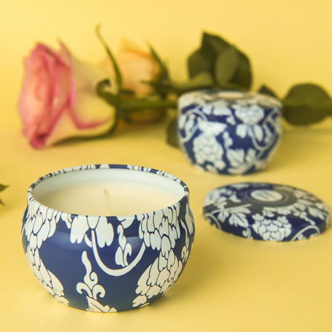 La duración sin humo respetuosa del medio ambiente de Rose Jasmine Scent Mother Day Birthday Valentine Weddings Soy Candle Long sospechó a Tin Candles