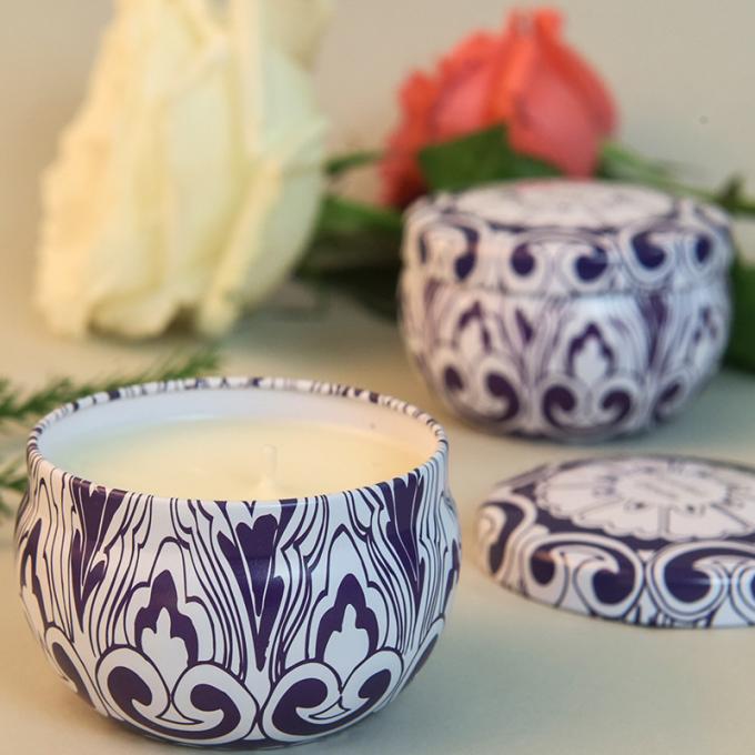 La duración sin humo respetuosa del medio ambiente de Rose Jasmine Scent Mother Day Birthday Valentine Weddings Soy Candle Long sospechó a Tin Candles