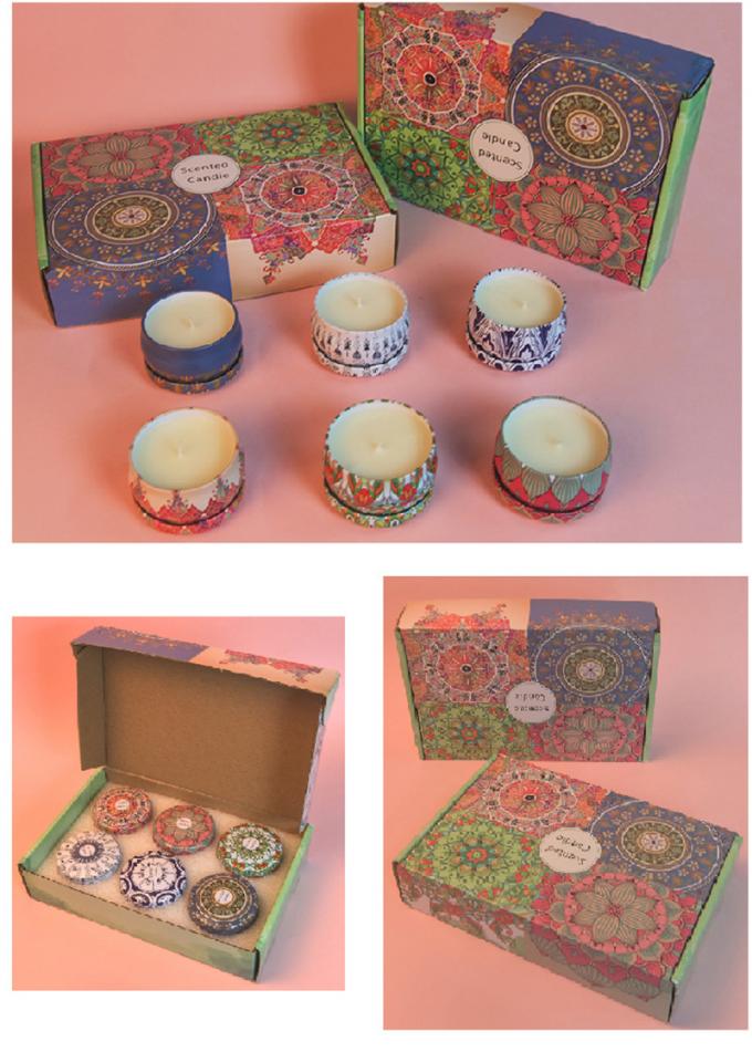 La duración sin humo respetuosa del medio ambiente de Rose Jasmine Scent Mother Day Birthday Valentine Weddings Soy Candle Long sospechó a Tin Candles