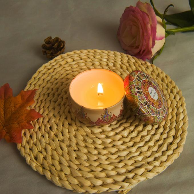 La duración sin humo respetuosa del medio ambiente de Rose Jasmine Scent Mother Day Birthday Valentine Weddings Soy Candle Long sospechó a Tin Candles