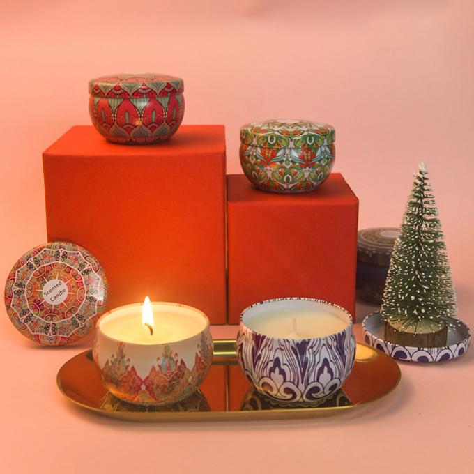 La duración sin humo respetuosa del medio ambiente de Rose Jasmine Scent Mother Day Birthday Valentine Weddings Soy Candle Long sospechó a Tin Candles