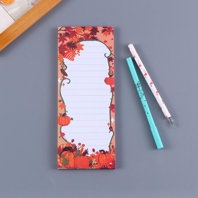 Libretas magnéticas de encargo al por mayor del diseño floral para hacer la lista para las notas pegajosas del imán del refrigerador de la lista del ultramarinos