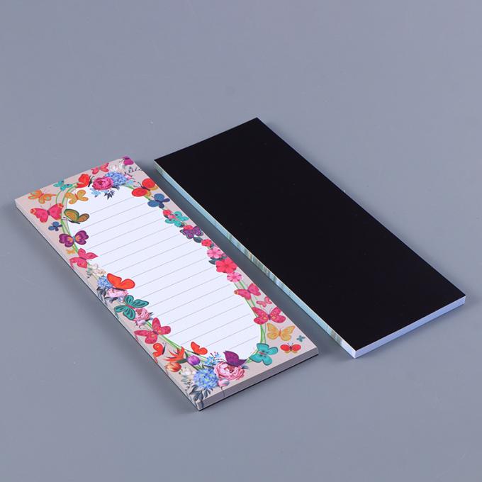 Libretas magnéticas de encargo al por mayor del diseño floral para hacer la lista para las notas pegajosas del imán del refrigerador de la lista del ultramarinos