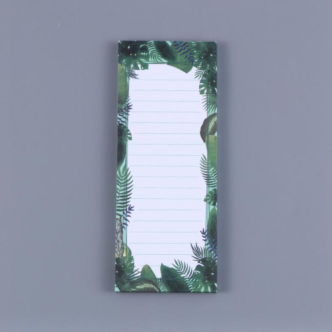 Libretas magnéticas de encargo al por mayor del diseño floral para hacer la lista para las notas pegajosas del imán del refrigerador de la lista del ultramarinos