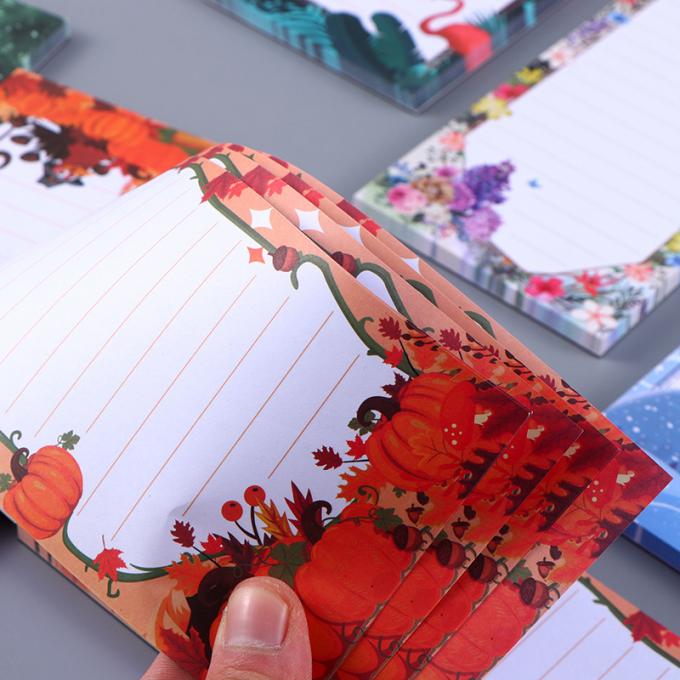Libretas magnéticas de encargo al por mayor del diseño floral para hacer la lista para las notas pegajosas del imán del refrigerador de la lista del ultramarinos