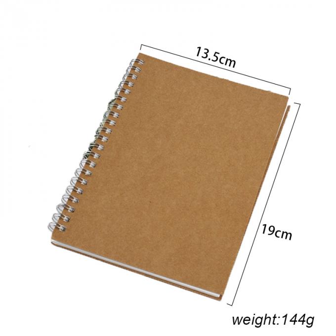 El enrejado de encargo reciclado al por mayor del Hardcover alineó el cuaderno espiral de Offic A5 Kraft del espacio en blanco
