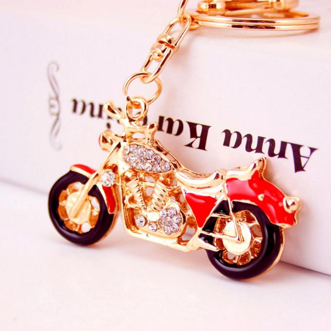 Cadena dominante de la motocicleta de Diamond Crystal Model Men al por mayor del llavero pendiente del metal del helicóptero del aeroplano